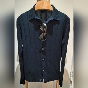 🆕SOLD🔥 Todd Snyder Navy Blue Long Sleeve Sweater Polo